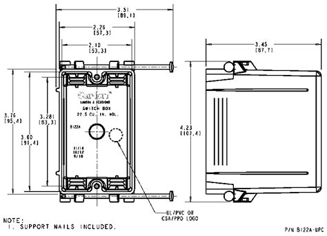 standard single gang junction box dimensions|single gang outlet box.